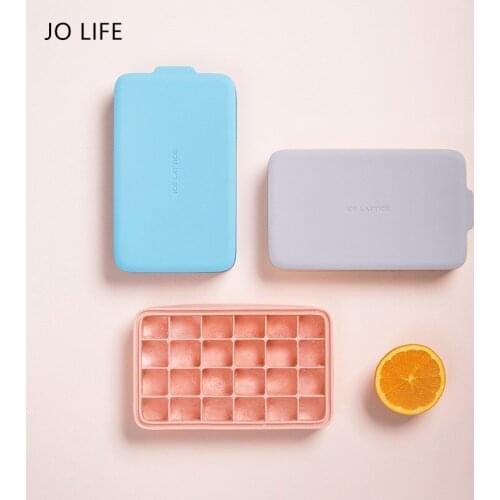 JO LIFE Nordic Style Silicone Ice Cube Cake Mold With Lid