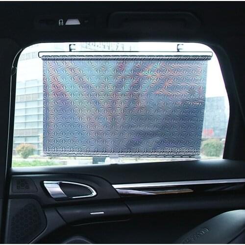 Uxcell Retractable Car Auto Side Window Sunshades 45/50/56/58cmx125cm Sun Shade Visor Roller Blind Summer Protection Window Film