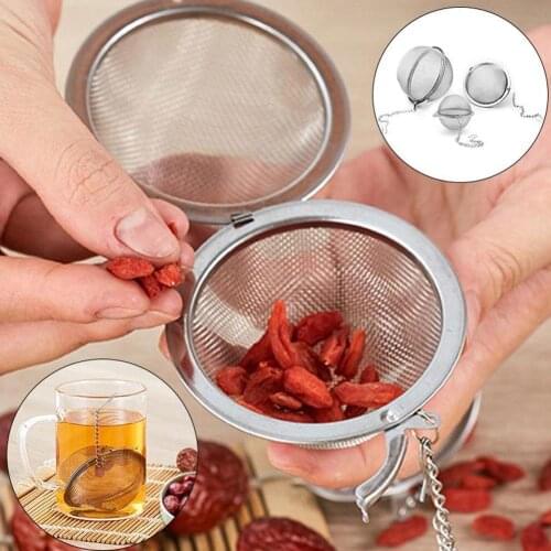 Steel Fine Mesh Soup Spice Stew Filter Herbal Strainer Kitchen Infuser Cooking Tea Ball Tools K1Z0