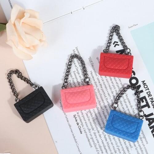 1 Pc Metal chain pack Doll Bag barbie clothes Miniature Shopping Handbag for Clothes Accessories