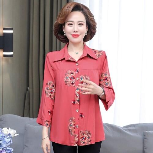 Vee Top Women's Shirts With Embroidery