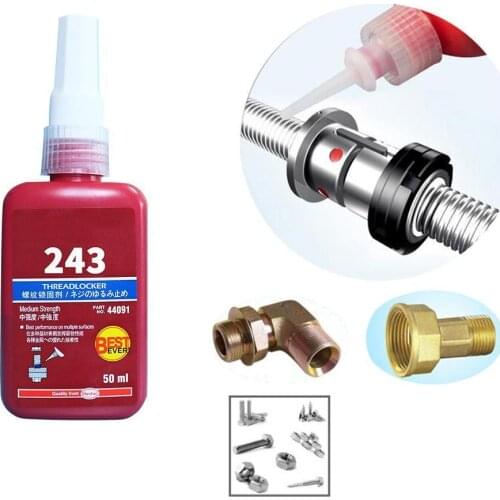 50ml Screw Glue Thread Locking Agent Anaerobic Adhesive 243 Glue Oil Resistance Fast Curing