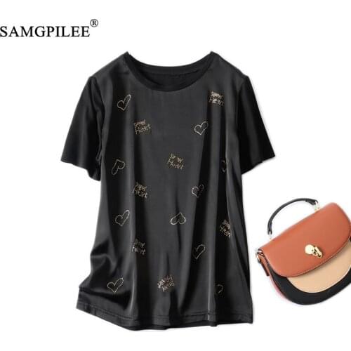 Plus Size T-shirts Summer 2021 New Korean Style Fahsion Casual Blended Short Sleeve Diamonds Solid O-neck Tshirts Women 4XL
