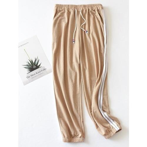Womens Sweet Solid Color Home Sleep Pants Soft and Comfortable Loose-Fit Pajama Pants Elastic Waist Viscose Lounge Bottoms