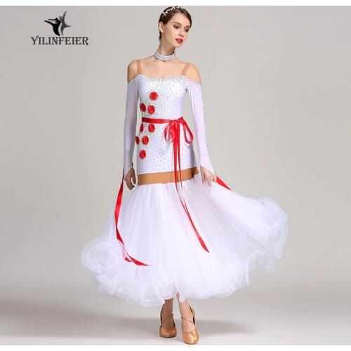 New ballroom dance competition dress dance ballroom waltz dresses standard dance dress women ballroom dress S7025