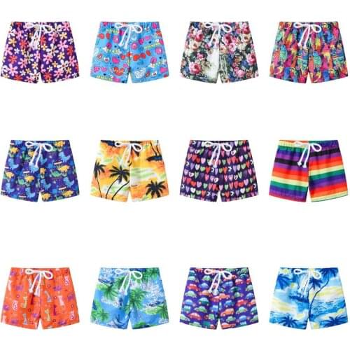 0-8Yrs Kids Boys Swim Shorts Baby Boys Swimwear Toddler Print Swimwear Swimsuit Beach Shorts Summer Casual Clothes