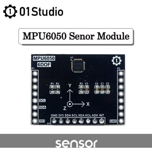01Studio MPU6050 Senor Modul 6DOF 3-Axis Gyroscope and 3-Axis Accelerometer Micropython Development Doard pyboard