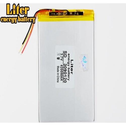 3090120 3.7V,4200mAH (polymer lithium ion battery)Li-ion battery for tablet pc 7 inch8 inch 9inch Polymer rechargeable batteries