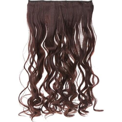 5Clips Clip in on Wavy Curl Hairpieces Slice Hair Extension Ponytail