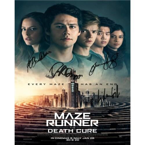 The Maze Runner Cast 3 Movie SIGNED PHOTO Art Film Print Silk Poster Home Wall Decor 24x36inch