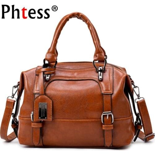 Boston Luxury Leather Handbags Women Bags Designer High Quality Famous Brands Shoulder Bags Sac a Main Femme Ladies Hand Bags