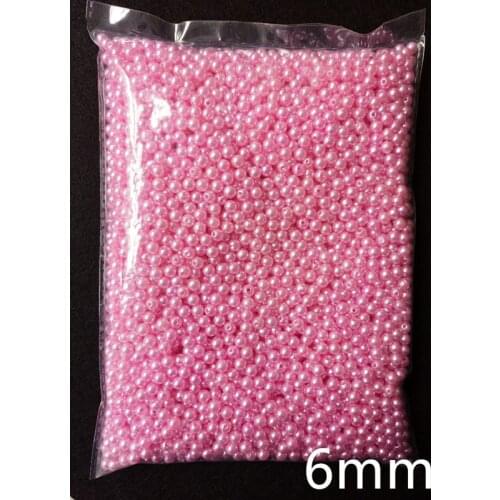 Wholesale 6/8/10mm pink Straight hole 500g Pearl For Jewelry Making DIY Bracelet Necklace