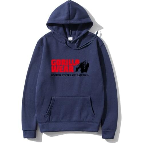 Brand Mens Hoodie Mens Casual Hoodie Sweatshirt Mens Printed Hoodie Top Gorilla Wear Fashion 2020 Spring and Autumn Style