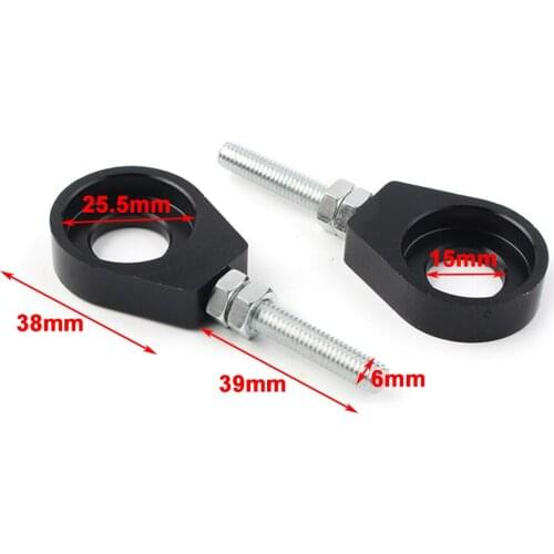 15mm Motorcycle Chain Adjuster Tensioner Block for Dirt Bike Quad ATV CRF50 SSR Black 2 Pcs
