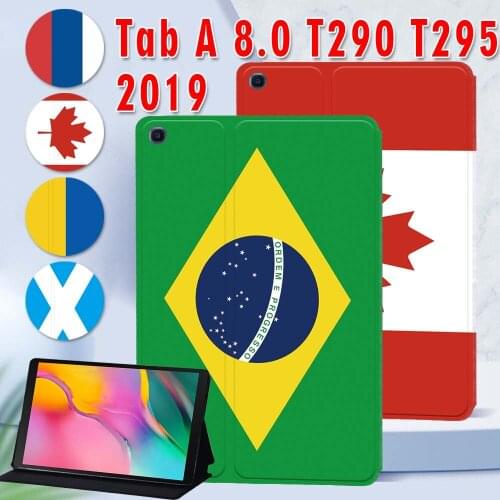 Tablet Case for Samsung Galaxy Tab A 8.0" 2019 Leather Folding Stand Tablet Cover for SM-T290/T295
