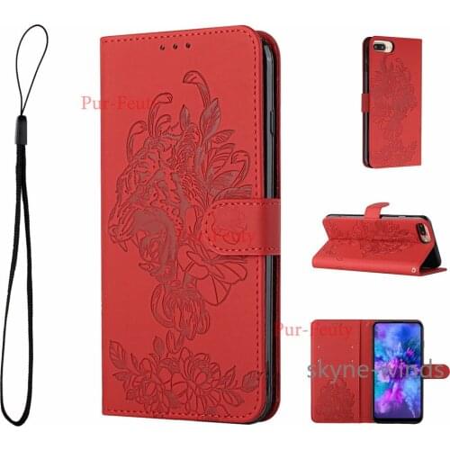 Phone case for APPLE iPhone 6 7 8 Plus tiger embossing leather flip wallet stand cover for iPhone 6Plus 7Plus 8Plus coque fundas
