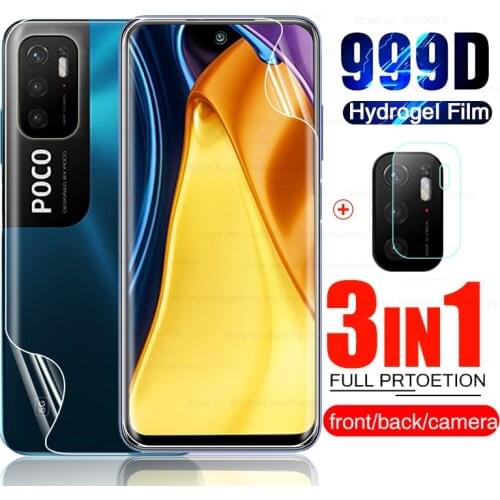 Front+Back Hydrogel Film Screen Protector Not Glass for Xiaomi Pocophone Little Poko Poco M3 Pro M3Pro 5G 2021 6.5'' Camera Glas