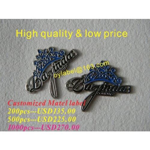 Customize metal labels/clothes labels/ main label / garment label