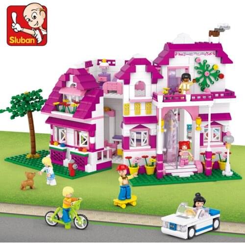 Sluban Building Block Girl Dream Friends Sunshine Villa 726pcs Educational Bricks Toy-Boy No retail box