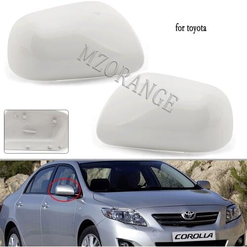 Side Mirror Cover Cap for Toyota Corolla 2007-2013 Door Outer Rearview Shell Housing Plastic Rear View Mirror Cover Caps