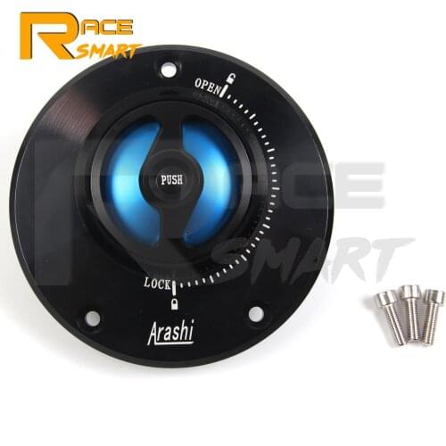 Motorcycle CNC Fuel Gas Tank Cap Cover For KAWASAKI Z650 Z750R Z800 Z900 ZX9R Z1000 112mm and 3 Mounting Spots Rapid Locking