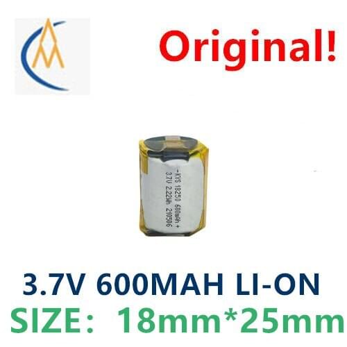 Cylinder factory direct sales 18250 3.7V 600mah 3A discharge pure cobalt polymer lithium battery aircraft model toy power