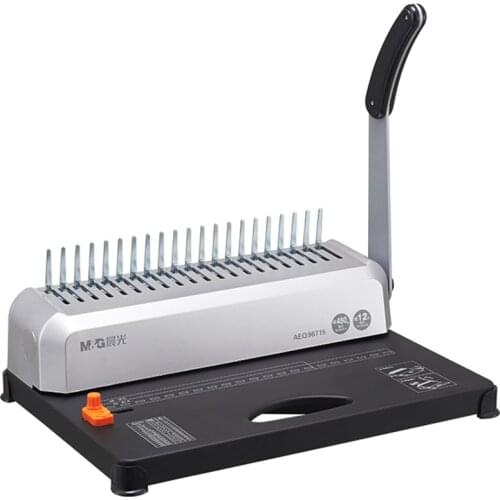 M&G Comb binding machine AEQ96715 manual clamping strip 21 punch hole ring file puncher