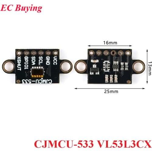 VL53L3CX Time-of-Flight ToF Laser Ranging Sensor Module Breakout 3M 940nm IR Laser Distance I2C IIC For Arduino CJMCU-533