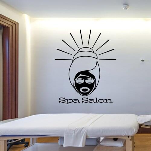 Face Spa Salon Wall Sticker Decal Spa Sticker Spa Relax Massage Room Wall Decoration A00444