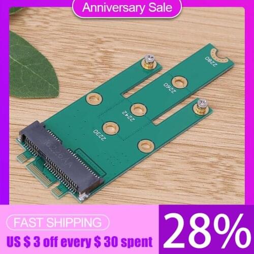 NGFF M.2 B + M Key to mSATA Mini PCI-E PCI-Express SATA 3.0 SSD Male Converter Adapter Card For 2242/2260/2280 m2 ngff SSD