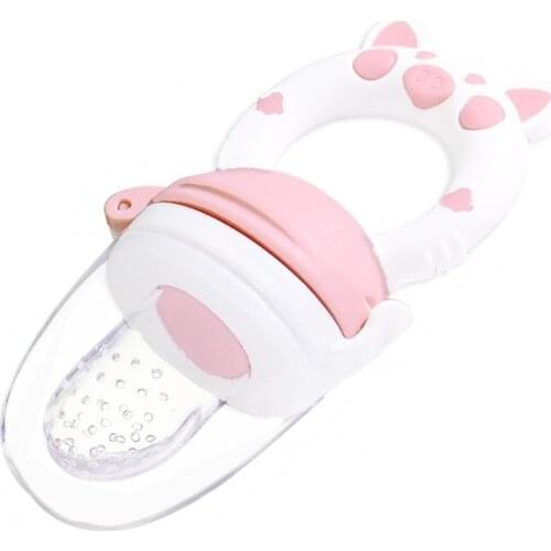 Newborn Infant Baby Boy Girl Complementary Food Fruit Vegetable Feeding Pacifier Nipple Molars Bite with Fun - Random Color