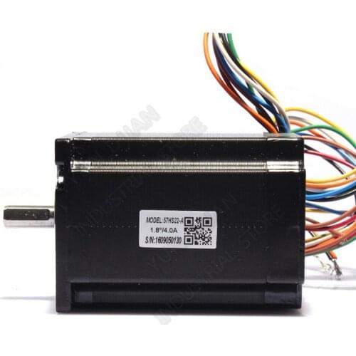 Original Leadshine 57mm NEMA23 2Phase 57HS22 A 2.2Nm 314Oz.in 4A 8-Lead 8mm shaft Hybrid Stepper Motor match DM442 DM542 For CNC