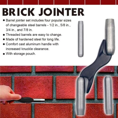 4-in-1 Portable Hand-held Wall Trimming Builder Brick Jointer Home Portable Metal Interchangeable Hand Tool