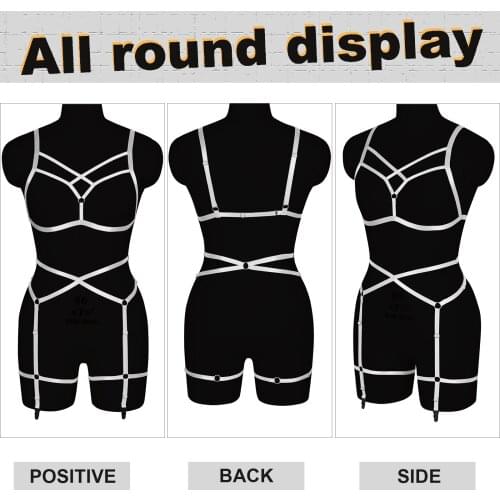 White Sword Belt Harness For Women Original Design Pastel Goth Clothing Adjust Waist Suspender Festival Rave Charming Lingerie
