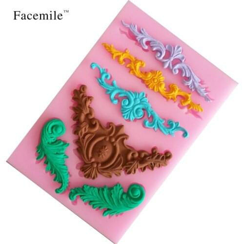 Silicone Sculpted Flower Lace Mould Candy Jello 3D Cake Mold Fondant decorating tools 50-115 Gift