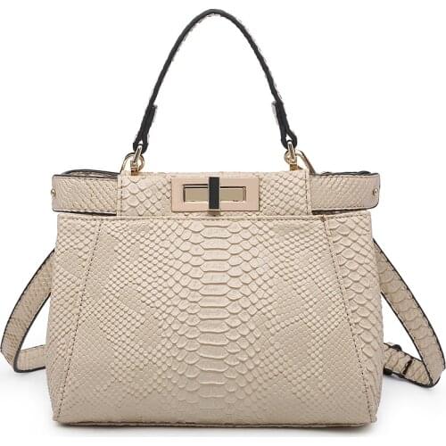 2021 Summer Python Pattern Tote Bag Fashion Shoulder Bag for Women Luxury Brand Designer Female Handbags