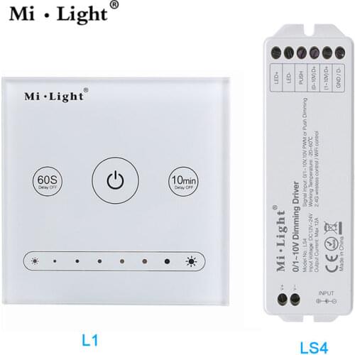 Milight ac110v 220v 0~10V L1 LS4 Panel Dimmer use with wifi remote controller brightness adjust for single color led light