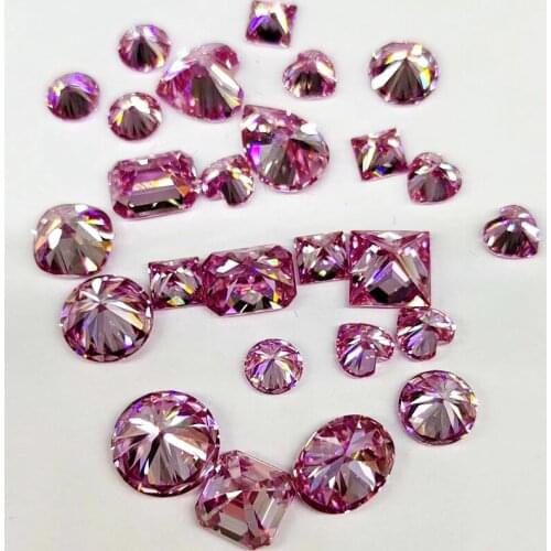 High Quality Loose Moissanites White D Pink Color VVS GRA Moissanites Diamonds for Ring Jewelry Sets 1ct 2ct 3ct