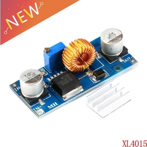 XL4015 5A DC-DC Step Down Adjustable Power Supply Module 4-38V to 1.25-36V 24V 12V 9V 5V LED Lithium Charger With Heat Sink