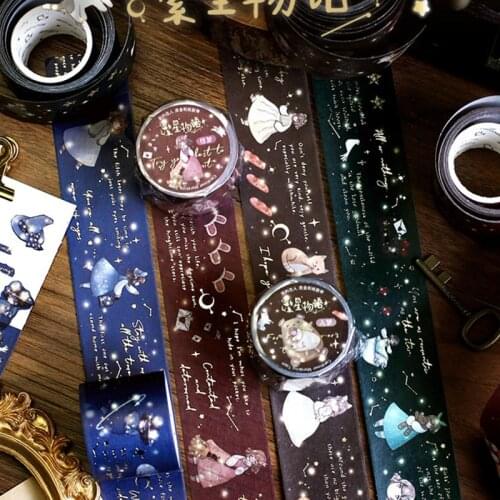 Starry Washi Tape Universe Planet Moon Star Decorative Paper Tapes Great For Arts And Diy Crafts Scrapbooking Planners