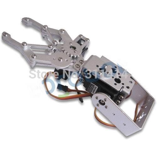 1 Set 2 DOF Aluminum Robot Arm Clamp Claw Mount Kit (No servo) Un-assembly Fit For Arduino Wholesale Retail + Free Shipping