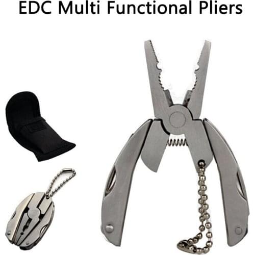 1pc Pocket Plier Mini Portable Folding Muiltifunction Pliers Clamp Keychain Funny Jokes Toys Hiking Camping Survival Outdoor