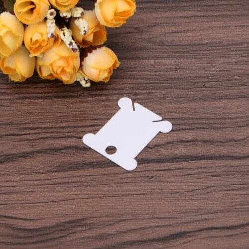 100Pcs Embroidery Floss Craft Thread Bobbin Cross Stitch Storage Holder Plastic E56C