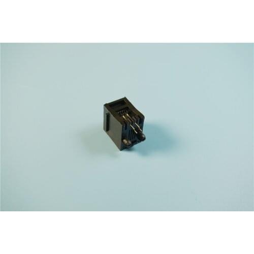 100 pcs RJ11 Jack Modular Connector 4P4C Vertical Straight Unshielded Through Hole PCB Solder 52-4P4C