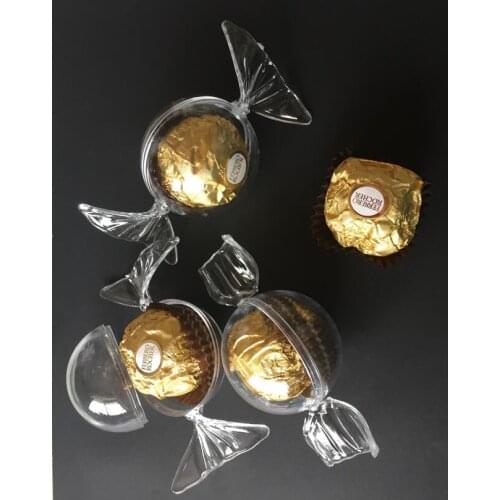 12pcs/set offee candy form of a transparent plastic box Creative plastic candy box BABYshower full moon one full year of life