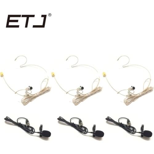 6 Pcs/Lot 3 Pin XLR Connector Microphone Accessories SLX24 SLX14 PGX24 PGX14 Headset Lavalier Microphone Clip Mic