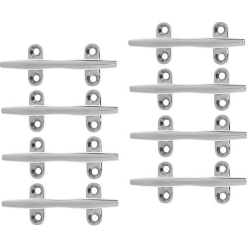 8pcs 4inch Marine Boat Cleat Sailing Dock Deck Raft Anchor Line Rope Holder Tie Down