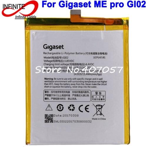 For gigaset Giga ME pro GS57-6 Battery GI02 Batterie Bateria Accumulator 4000mAh