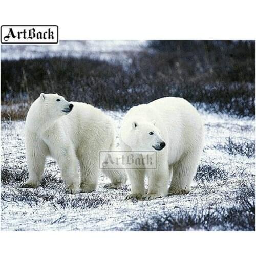 New 5d diy diamond painting bear full square / round drill diamond embroidery animal 3D artwork diamond mosaic artwork
