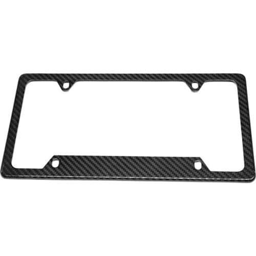Car Auto Vehicle Truck Van Real Carbon Fiber License Plate Frame Tag Cover Trim Decoration Accessories